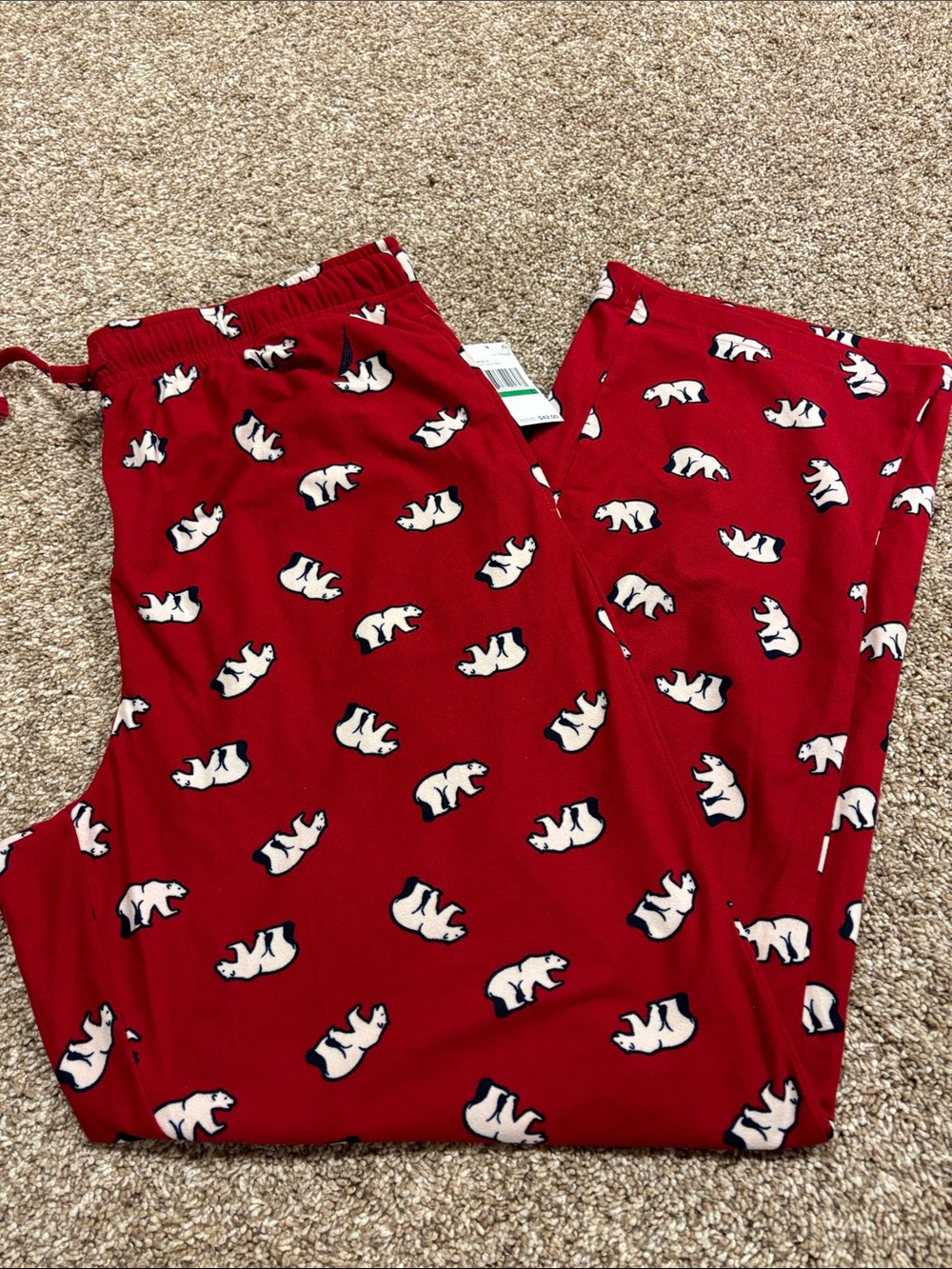 Mens fleecie polar bear pajamas